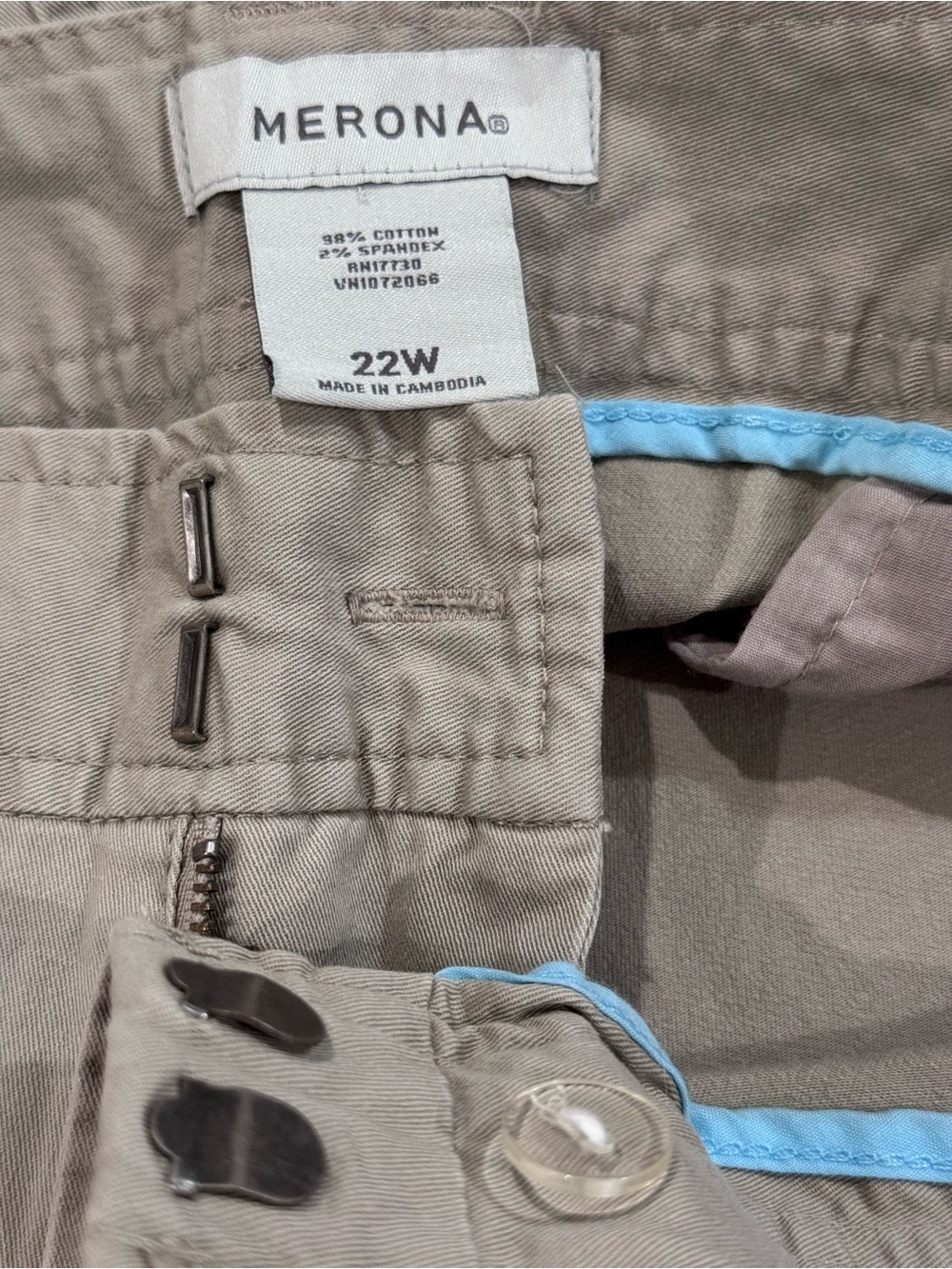 Merona Taupe Flat Front Women's Skirt - Picture 2 of 4